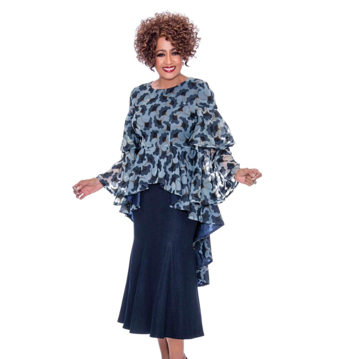 Lamae's Diva Navy Two Piece Dress